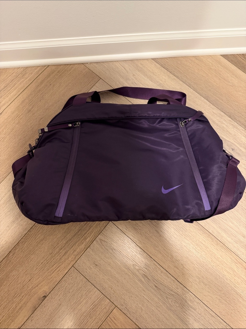 Nike Deep Purple Gym Duffel with Accent Straps